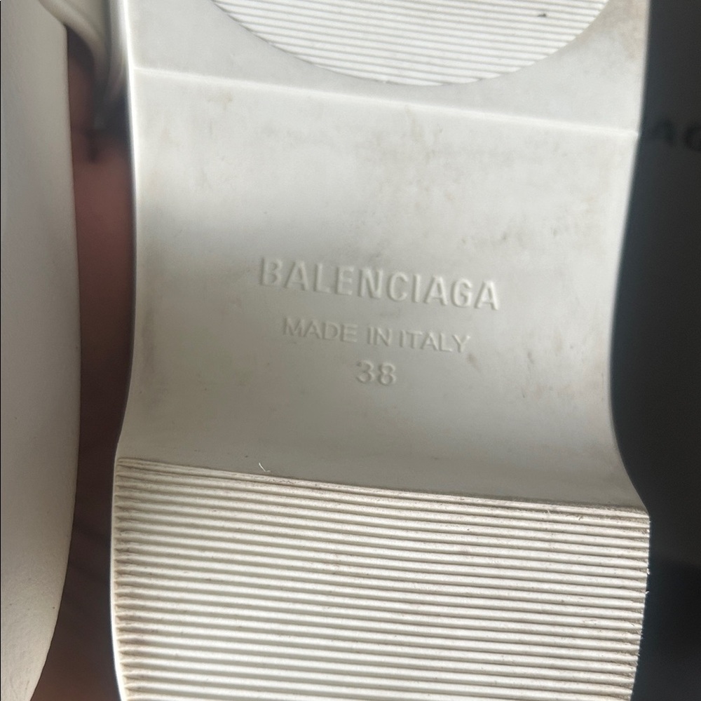 Balenciaga White Slide Sandals - Picture 7 of 10